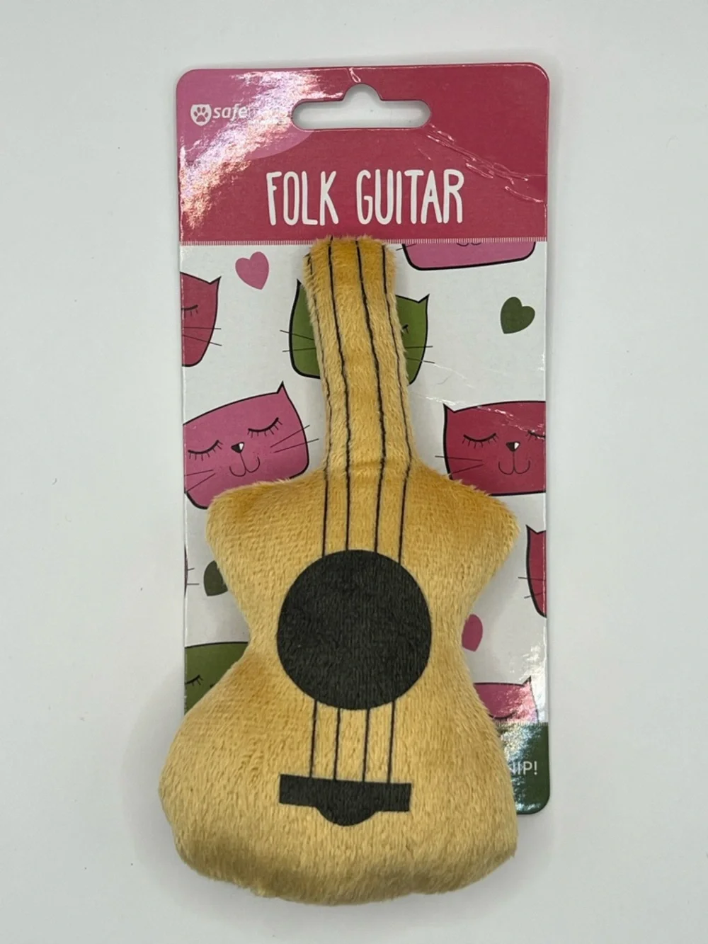 Folk Guitar Plush Cat Toy - Catnip Filled